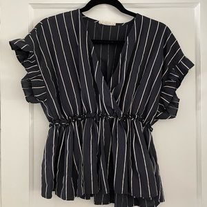 Goodnight Macaroon Navy Blouse S